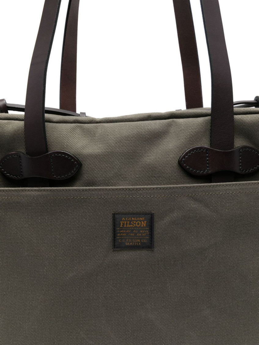 Olive rugged twill tote 2