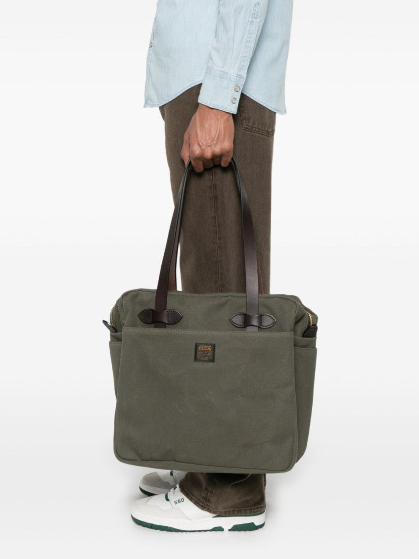 Olive rugged twill tote 5