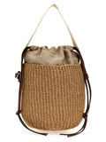 Beige 'Woody' Small Bucket Bag 1