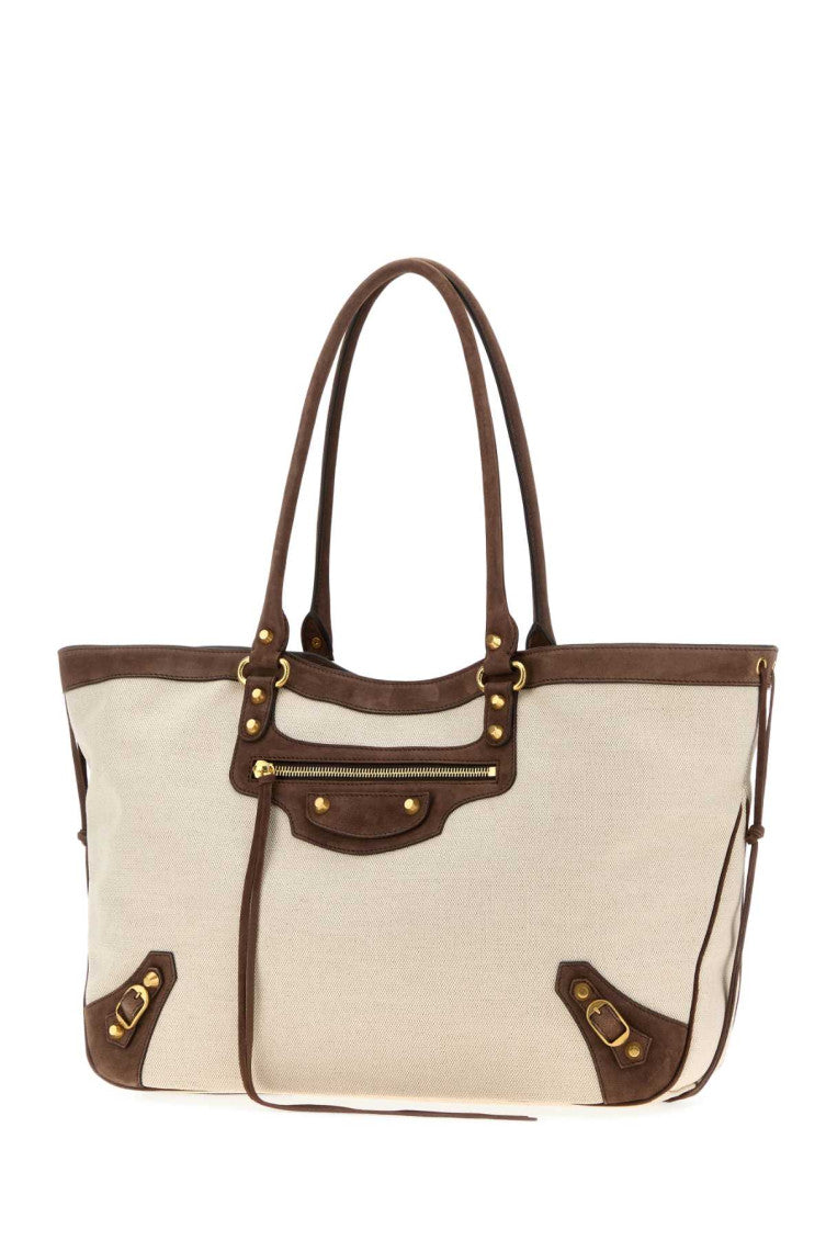 Natural Neo Cagole Top Zip Large Tote 2
