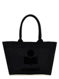 Black Yenky Zipped Cotton Logo Tote Bag 1