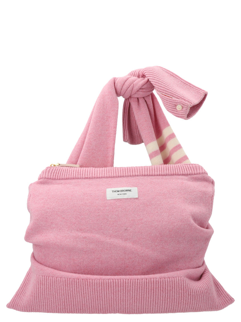 Pink Sweater Top Zip Tote 1