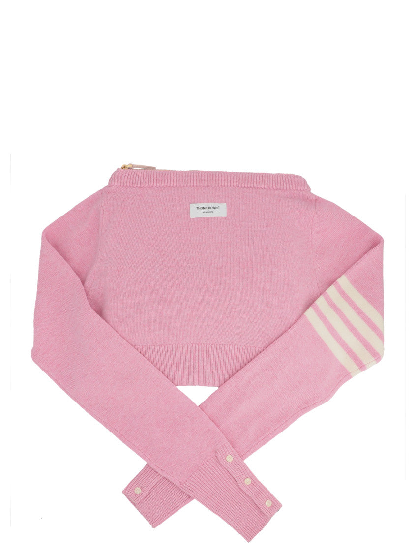 Pink Sweater Top Zip Tote 3