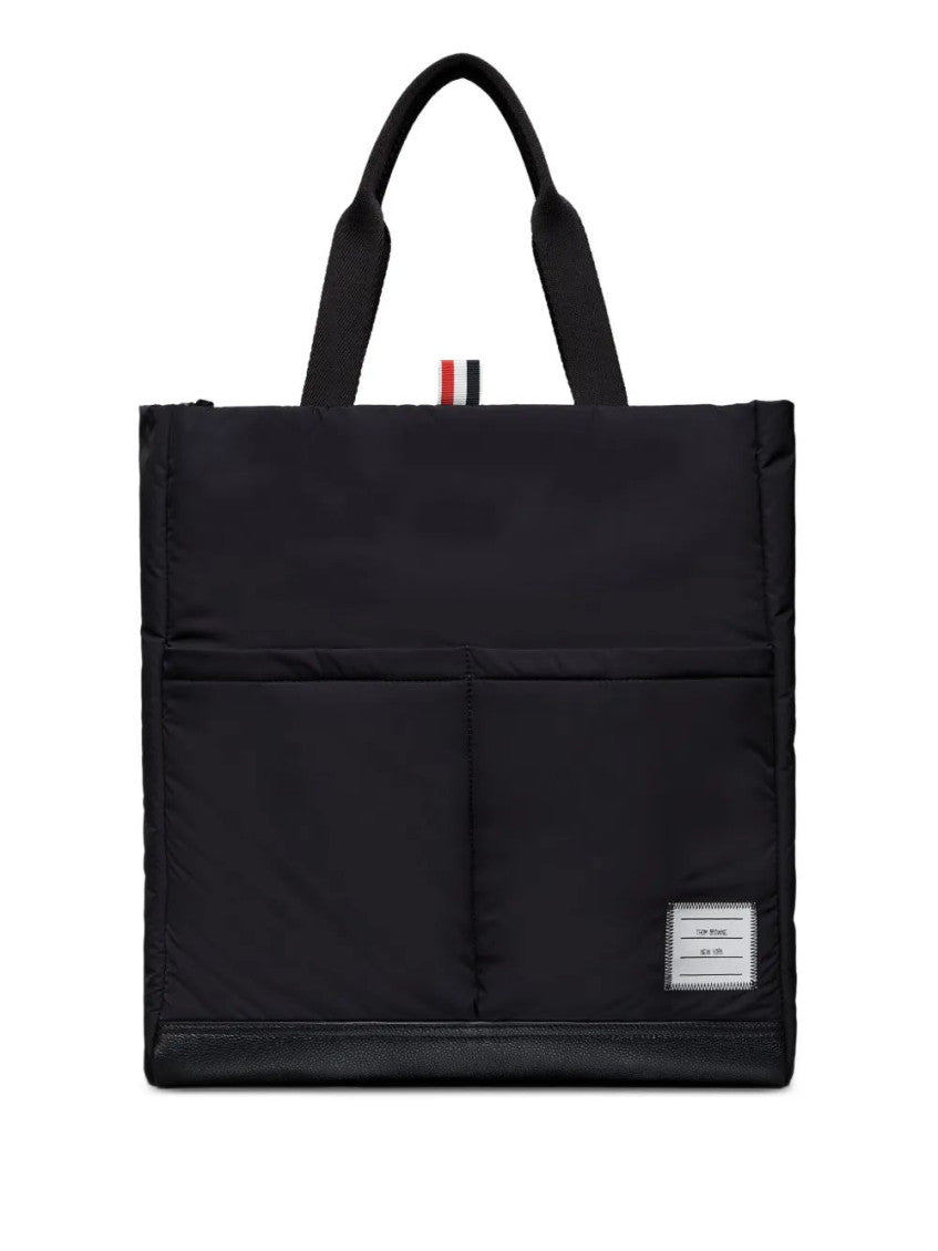 Black padded Top Zip Tote 1