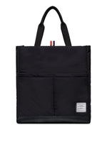 Black padded Top Zip Tote 1