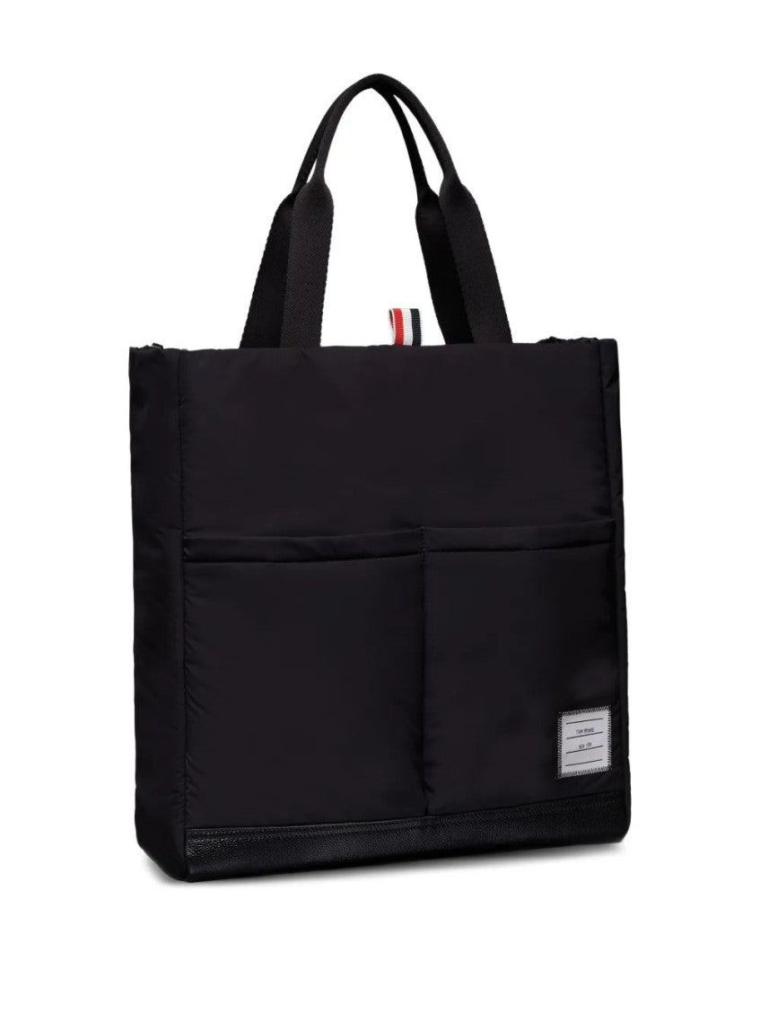 Black padded Top Zip Tote 3