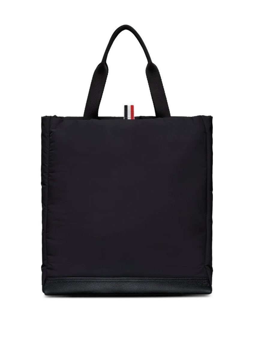 Black padded Top Zip Tote 5