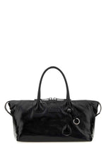 Black Logo Top Zip Large Tote 1