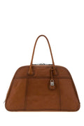 Cognac Vivant Top Zip Large Tote 1