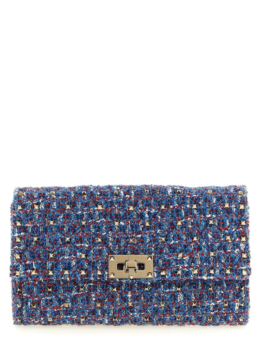 Blue Rockstud Spike Small Crossbody Bag 1