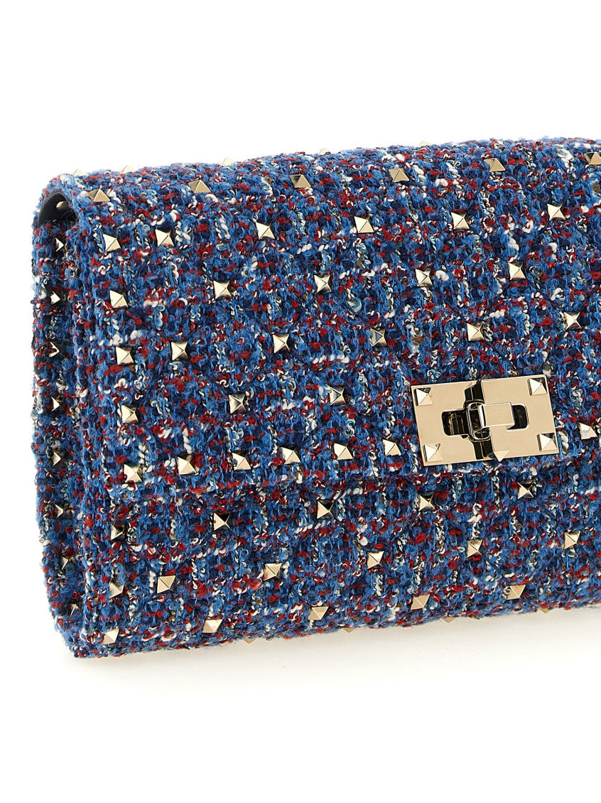 Blue Rockstud Spike Small Crossbody Bag 3