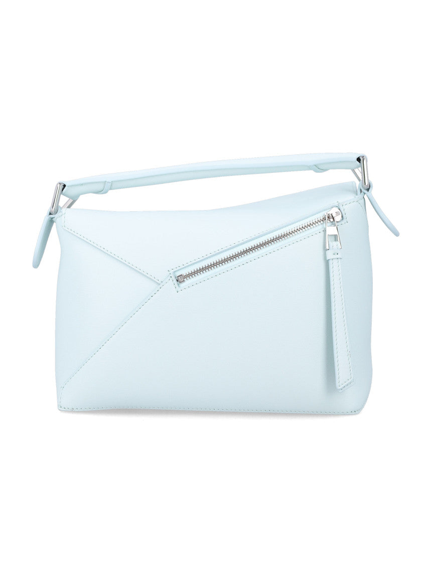 Light Blue Puzzle Edge Small Shoulder Bag 2