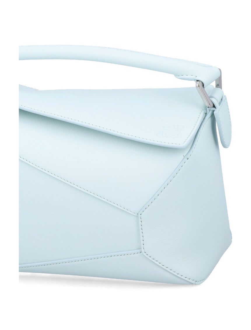 Light Blue Puzzle Edge Small Shoulder Bag 3