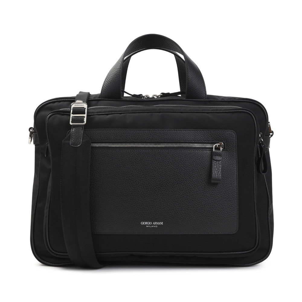 Black Logo Large Briefcase Bag 1