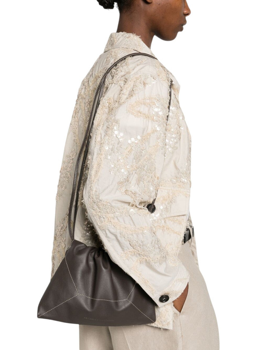 Brown Logo Medium Shoulder Bag 5