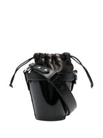 Black Solid Mini Bucket Bag 1