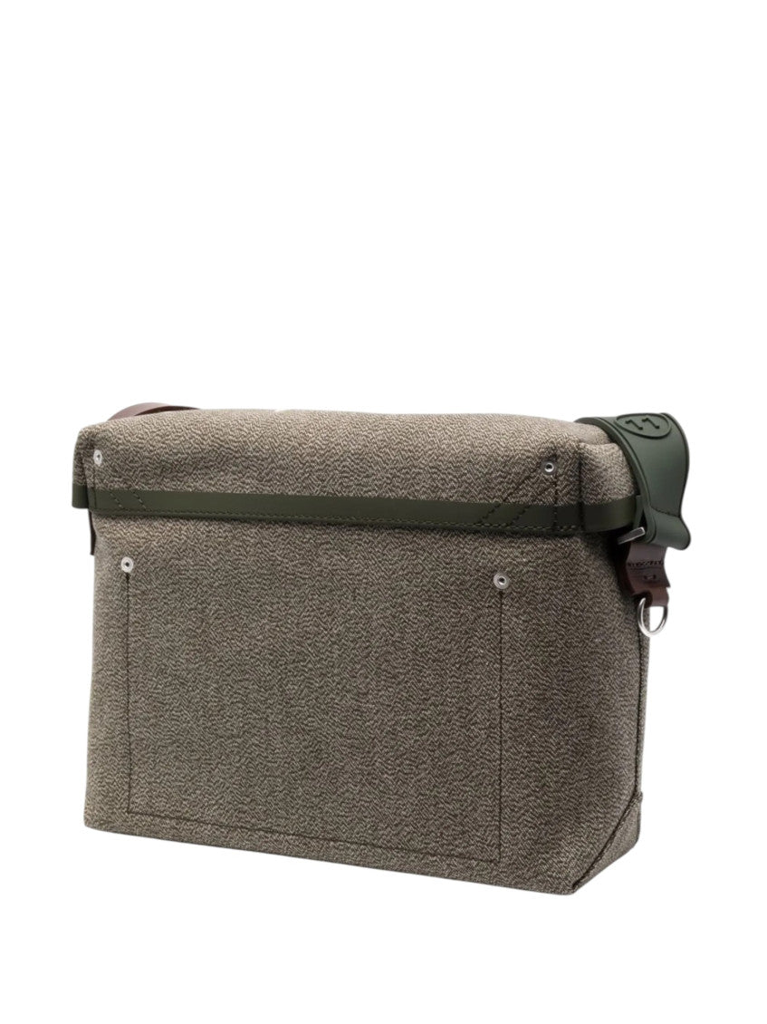Green Textured Medium Messenger Bag 2