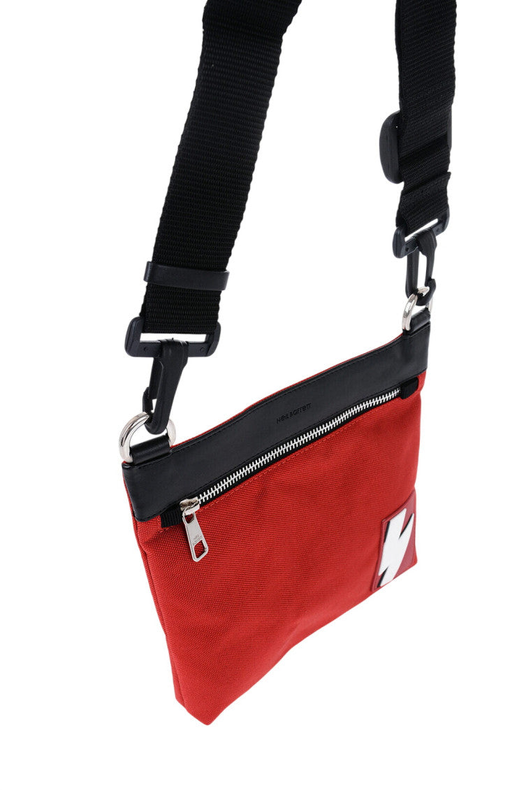Red Fair Isle Thunderbolt Small Crossbody Bag 4