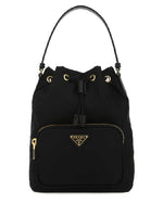 Black Re-Nylon bucket bag 1