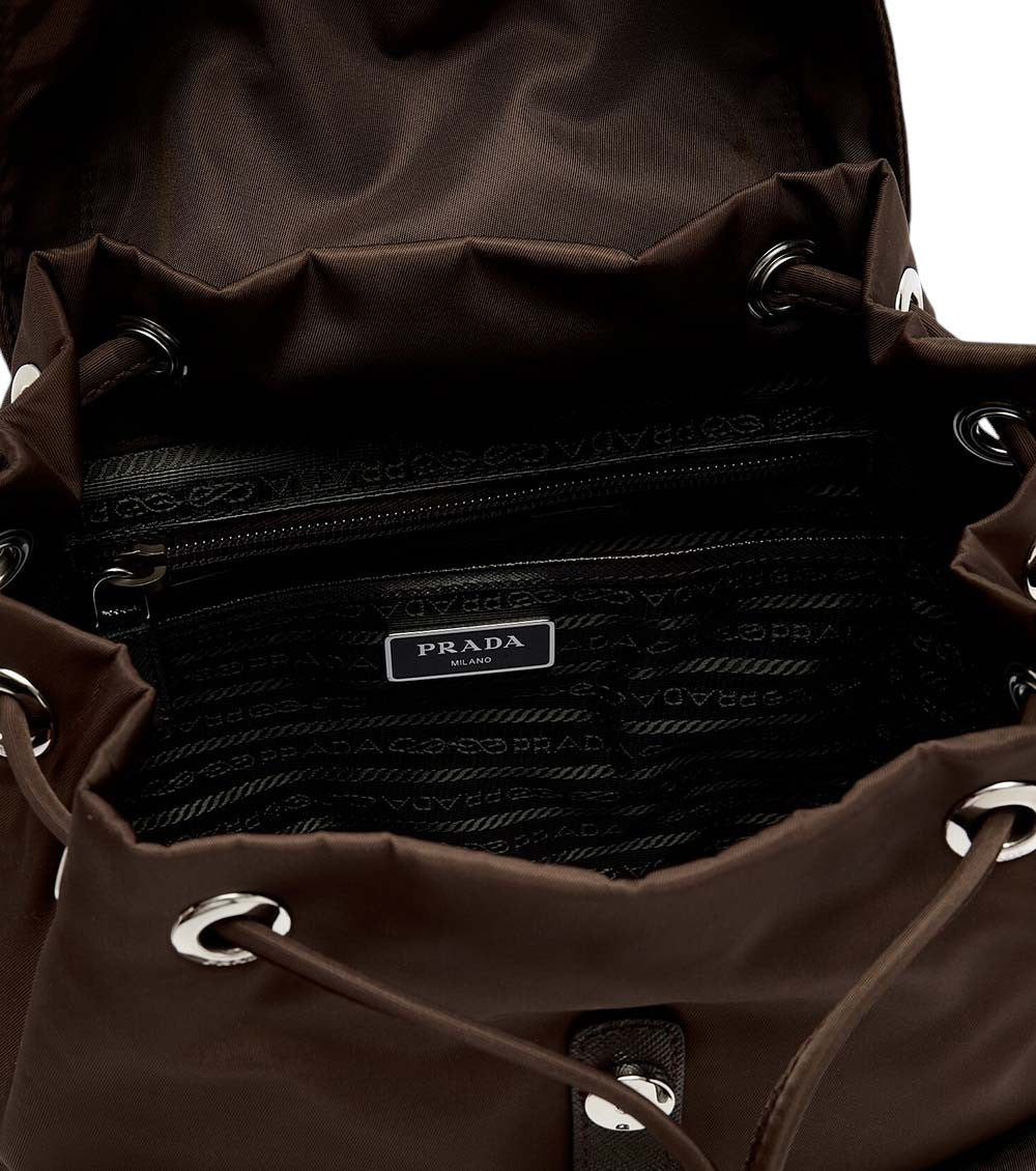 Brown Logo Small Backpack 3