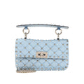 Blue Rockstud Spike Small Shoulder Bag 1