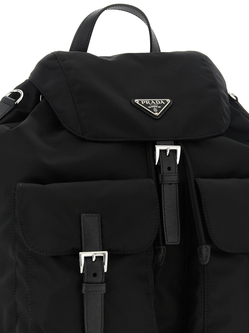 Black Re-Nylon Large Backpack 3
