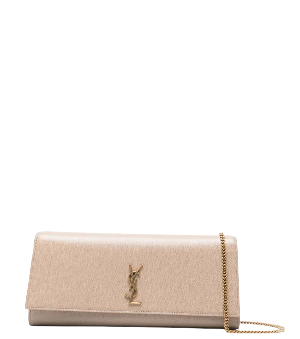 Dark Beige Kate Clutch 1