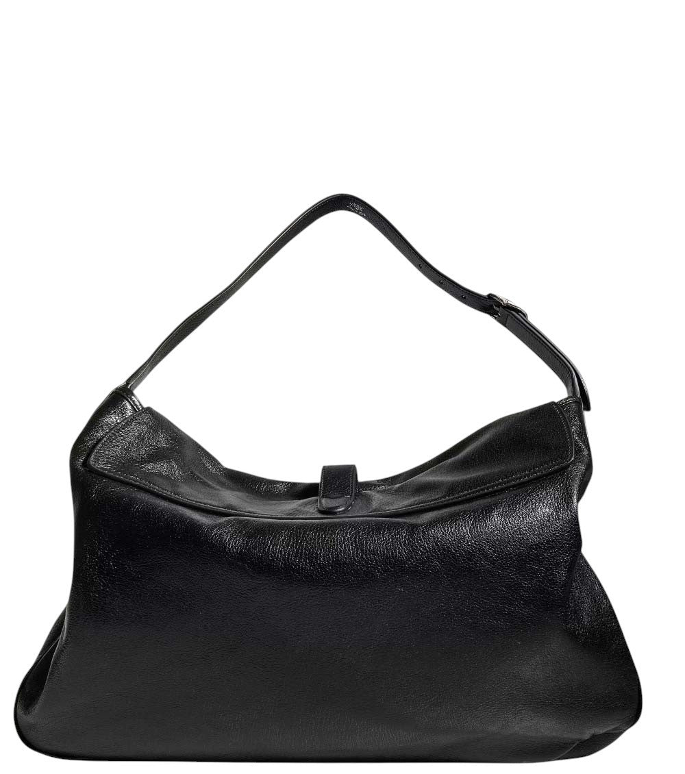 Black Jackie Flap large crossbody bag 3