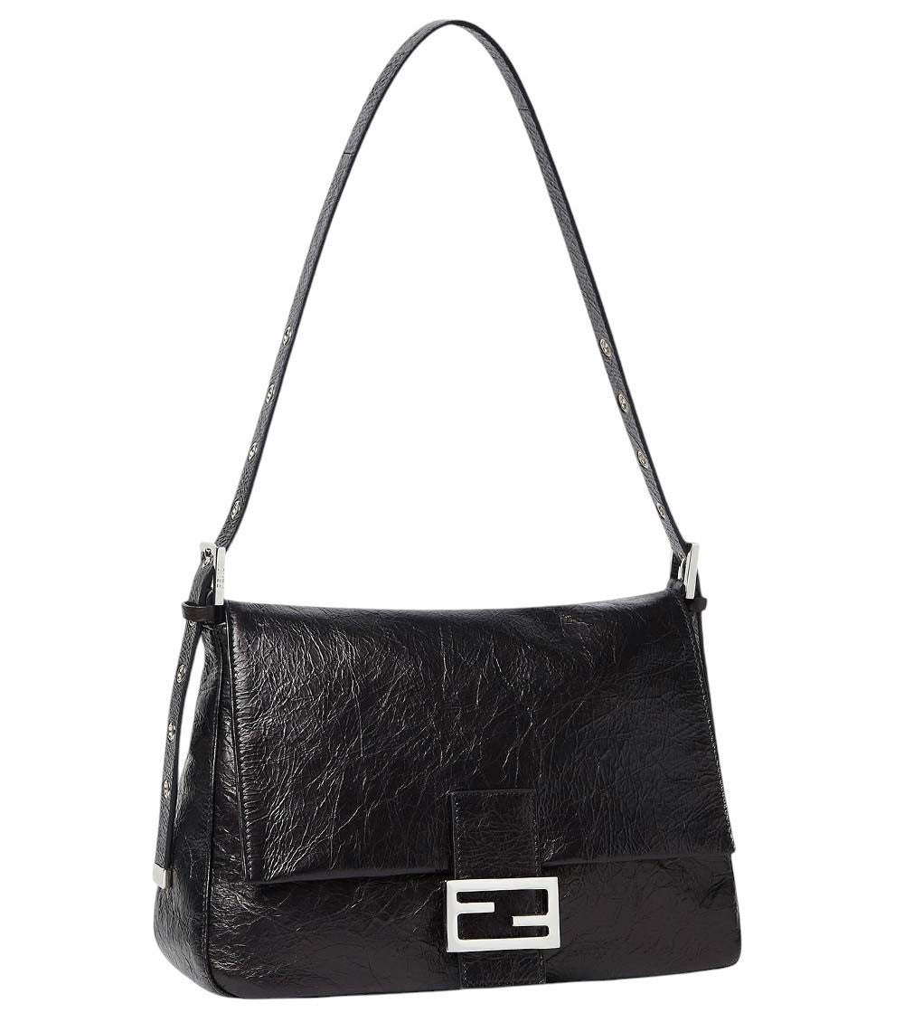 Black Flap 26325  Large Shoulder Bag 2