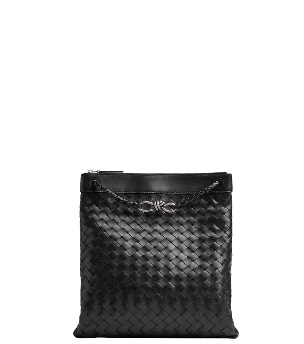 Black Flat Andiamo Small Messenger Bag 1