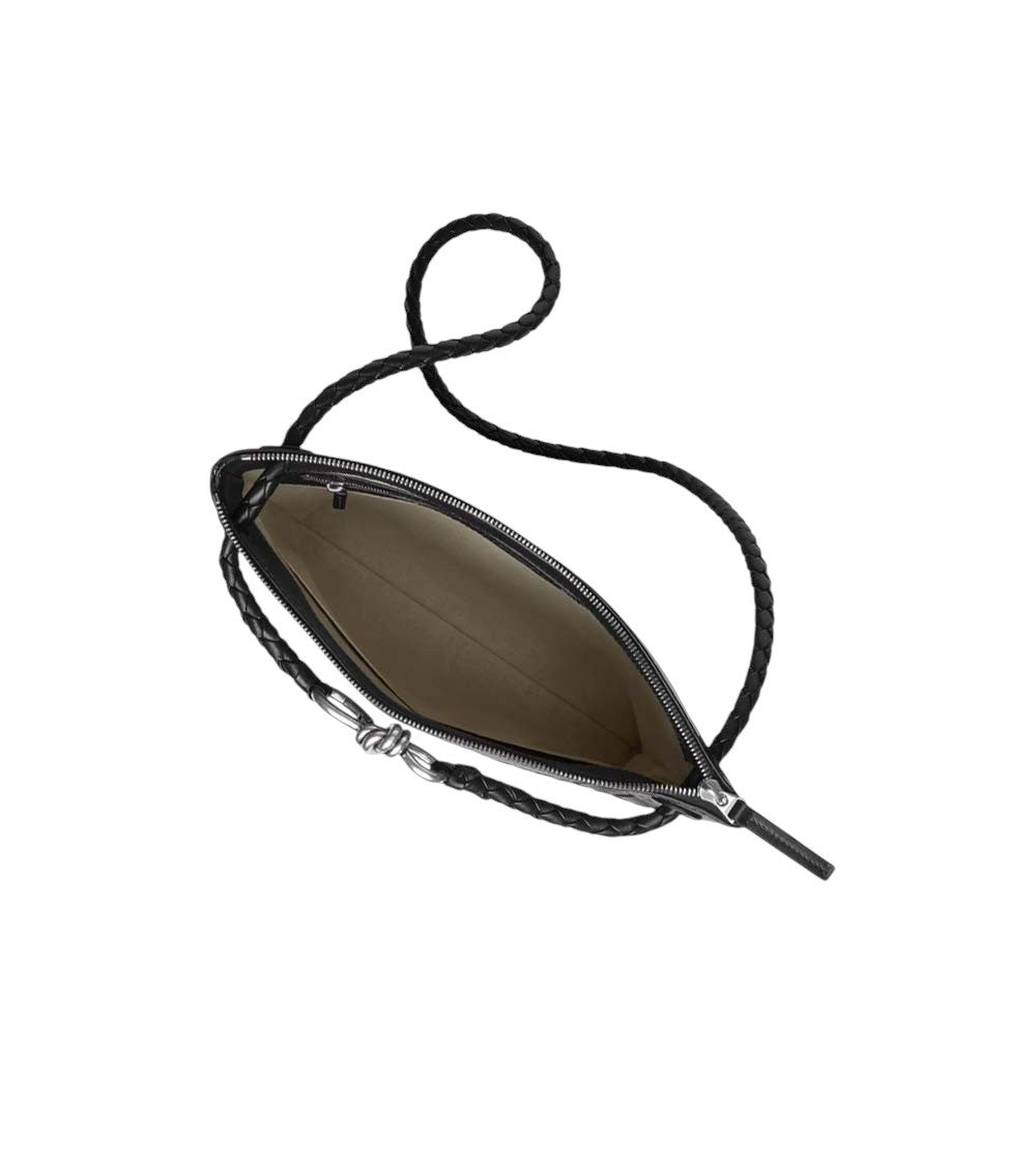 Black Flat Andiamo Small Messenger Bag 4