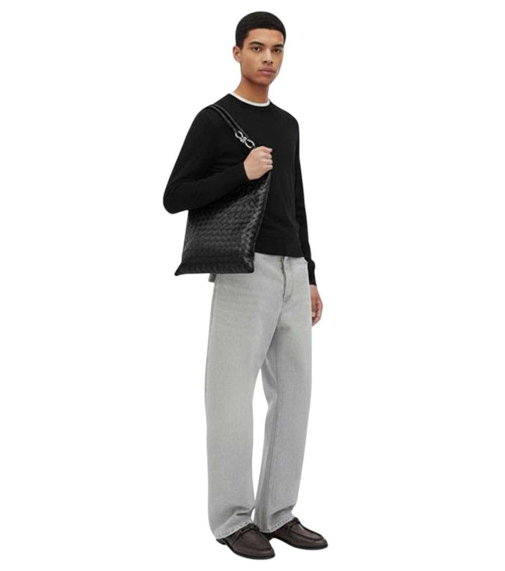 Black Flat Andiamo Small Messenger Bag 5