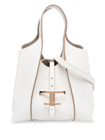 White Timeless mini leather shopping bag 1