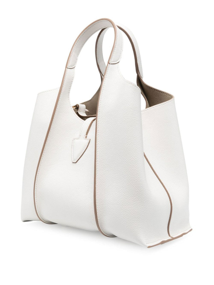 White Timeless mini leather shopping bag 2