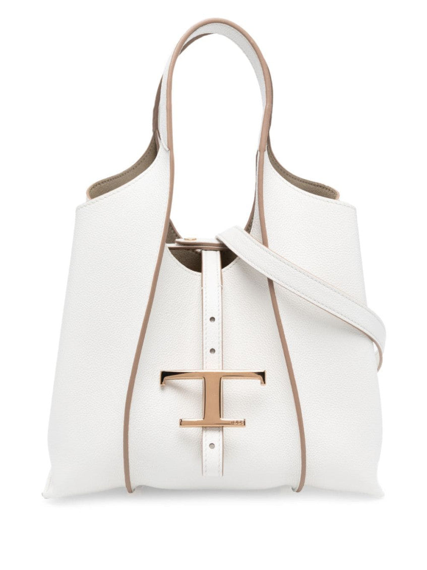 White Timeless mini leather shopping bag 7