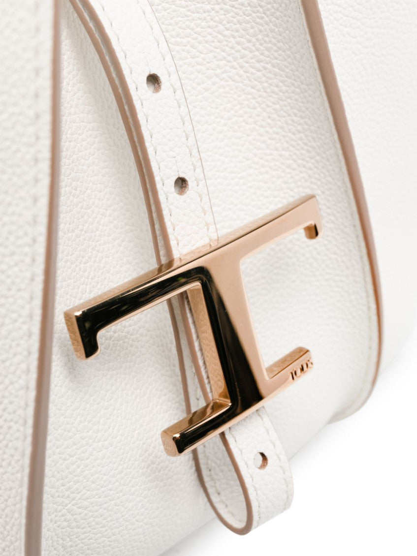 White Timeless mini leather shopping bag 9