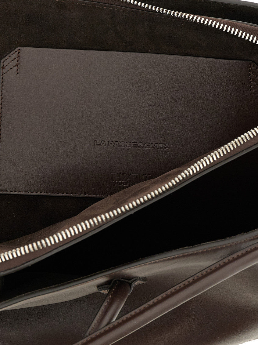 Brown La Passeggiata Medium Shoulder Bag 4