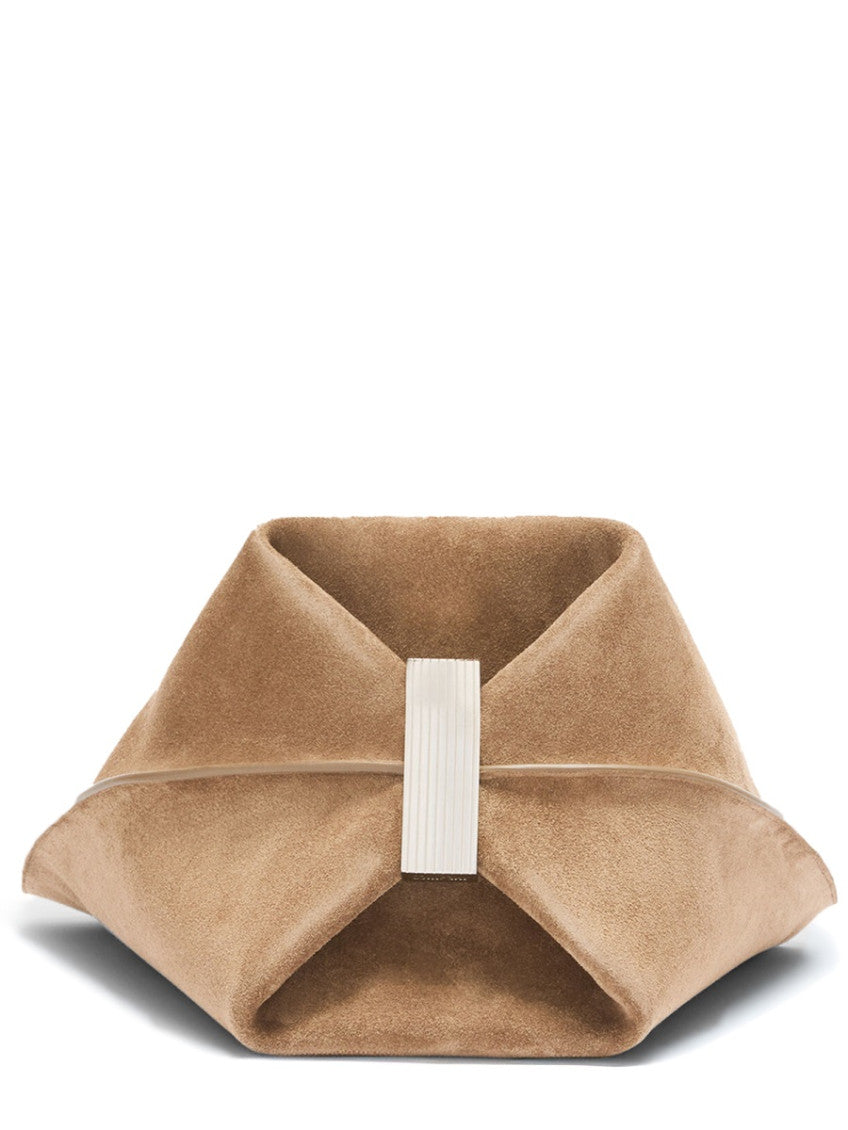Beige La Scoop Top Zip Medium Tote 4