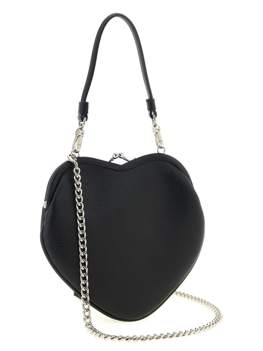 Black Belle Heart Frame Small Crossbody Bag 2