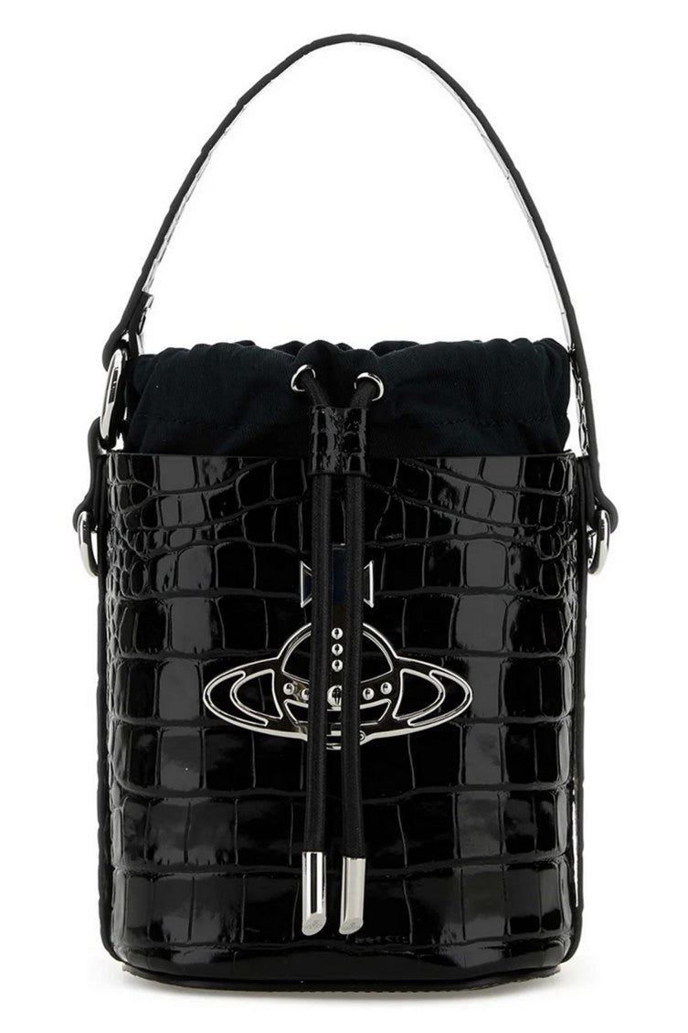 Black Daisy Mini Bucket Bag 1
