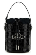 Black Daisy Mini Bucket Bag 1