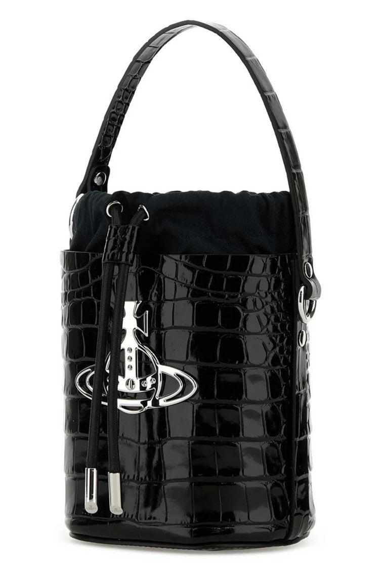 Black Daisy Mini Bucket Bag 2