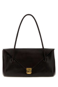 Dark Brown Logo Large Shoulder Bag 1