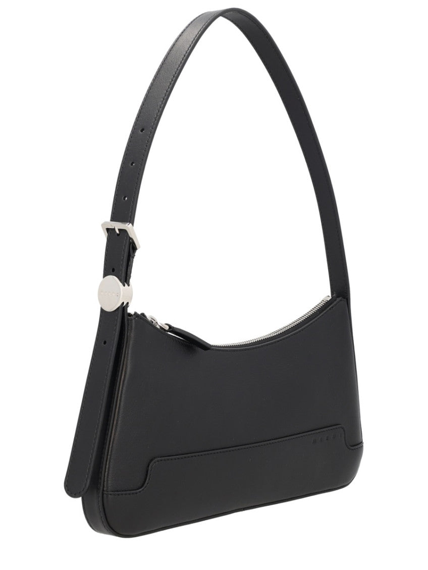 Black Logo Medium Shoulder Bag 2