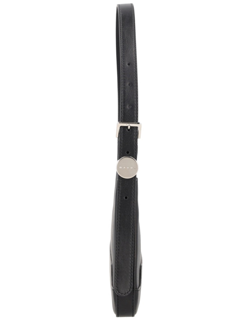 Black Logo Medium Shoulder Bag 4