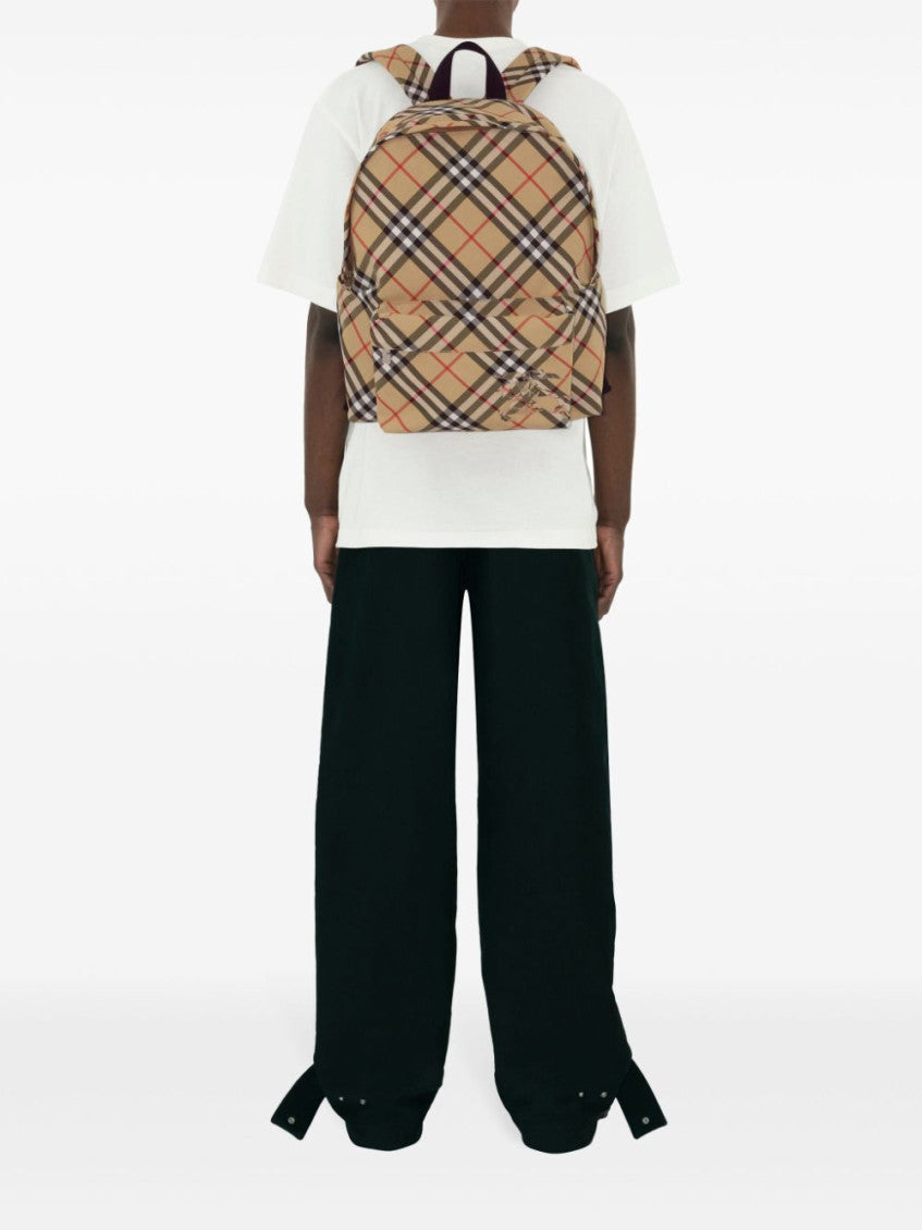 Beige Nova Check backpack 2
