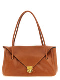 Brown E/W Large Shoulder Bag 1