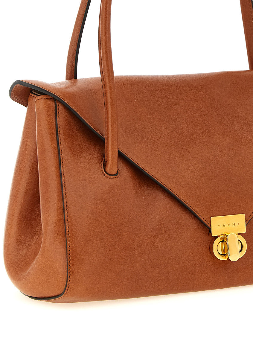 Brown E/W Large Shoulder Bag 3