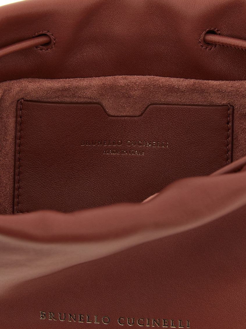 Maroon Mellow Mini Bucket Bag 4