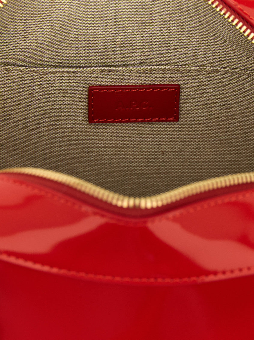 Red Virginie Small Satchel 4